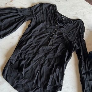 Black long sleeve blouse
